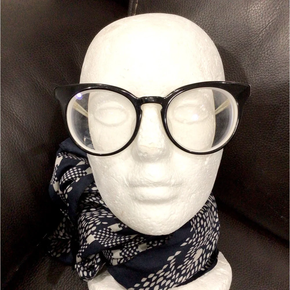 Sama JOSSE Black/White Panto Round Eyeglasses Frames